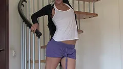 Wild dick stroking by a wild MILF ends with a messy cumshot