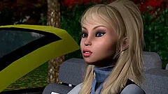 A sexy young blonde gets fucked hard by a fire demon in the dungeon