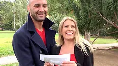 Skillful hunter manages to have awesome sex with pregnant beauty