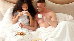 Erotic interracial fucking in the bedroom with lovely Romy