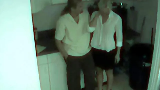 Couple caught fucking in the office kitchen