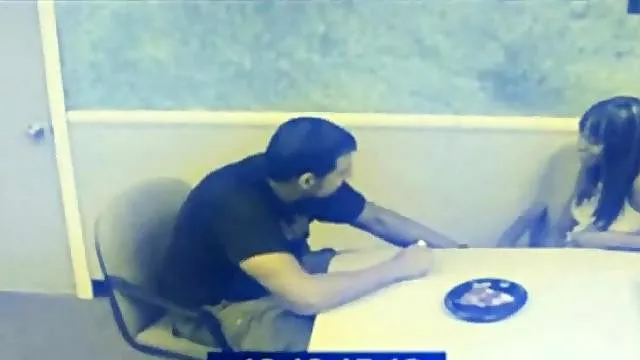 Break room blowjob caught on security camera