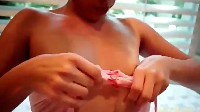 Tiny tits and hairy vagina on brunette milf