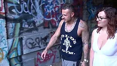 Interracial outdoor dick sucking by lovely Pussydoll - HD