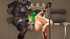 Sexy girl with big tits gets fucked rough by sci-fi monster in the base camp -2