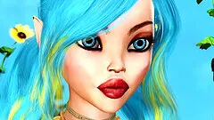 Big monster bangs a cuffed fantasy girl elf in the dungeon -2