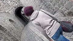 Interracial public dicking with sweet Lara giving a nice blowjob