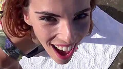 Outdoor dick sucking and fucking with sweet Susanna and her hubby