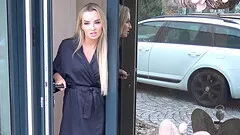 Czech beauty has to spread legs or the debt collector impounds car