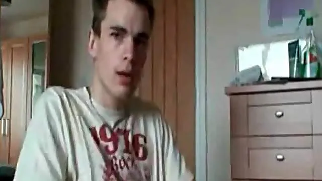 Tall skinny amateur strips and jerks off