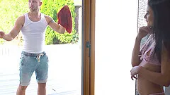 Skinny cutie Kate Rich enjoys having sex and gets a cumshot