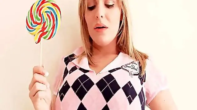 Schoolgirl is sexy in striptease video