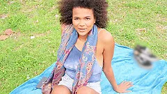 Quickie interracial sex with natural breasts ebony Alina Ali