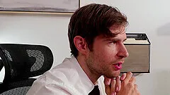 Handsome gay dude gets horny and gets fucked by his hot boss