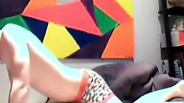 Twink strips on camera and plays with his dick