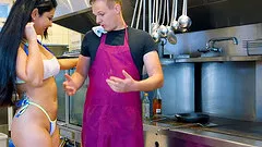 Don's in the kitchen making a Mariska creampie