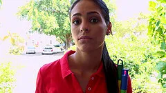 Gorgeous chick Jasmine Caro strips and cleans the house naked