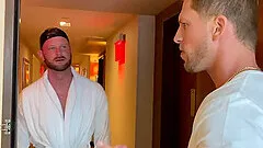 Passionate butt fucking between two handsome gay lovers at home