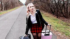 Closeup homemade video of horny Stacy Starando cheating on her BF