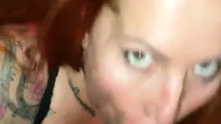 Amateur redhead girlfriend blowjob and anal with creampie
