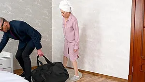 Dirty dude loves fucking his mature Russian neighbor Laura