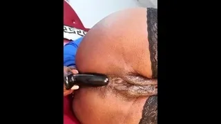 Stacked brunette goes solo toys and masturbation