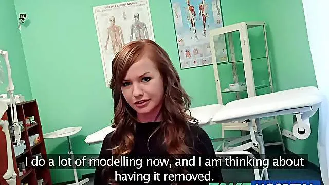 FakeHospital Teen model cums for tattoo removal doctor enjoys himself in her tight pussy