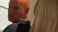 Skinny blonde slut Roemie Thompson enjoys having hardcore sex