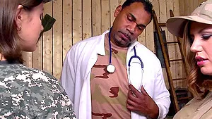 Hardcore interracial FFM threesome with Yuffie Yulan Tina Kay