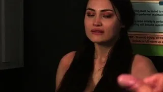 Voyeur cheerleader in locker room teases