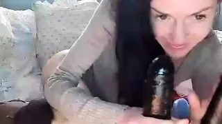 Webcam fun mature brunette with toys cum on cam