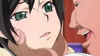 Brunette cums to hentai