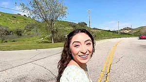 Skinny cutie Amber Summer gives a blowjob and gets fucked hard