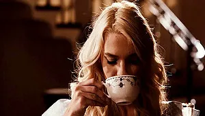 Smooth fucking in the evening with small tits blonde Kiara Cole