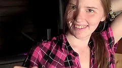 Closeup video of a shy babe getting her ass penetrated with toys