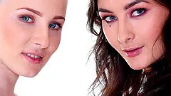 Sexy babe Nimfa sharing some sex toys with naughty Bambi Jolie