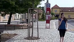 Outdoors fucking with small boobs girlfriend Lexy B who loves cum