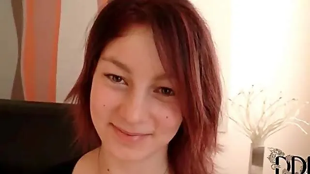 Full striptease with big natural tits girl