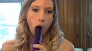 She Takes a Massive Anal Dildo on Webcam