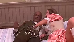 Big cock interracial lederhosen party orgy