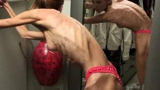 Small titted teen from EU stripping