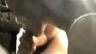 Amateur Blonde Babe Gives a Stripper Blowjob