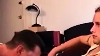 Seduced blond str8 amateur sucked by gay