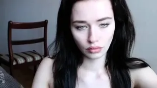 Amateur webcam babe showing her sexual goods