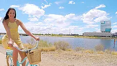 Kinky girl Avi Love makes a dick disappear in her hairy pussy