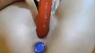 Nerdy Camgirl Anal Plug, Dildo Play and Squirting