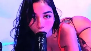 Small titted babe toys her pussy on webcam