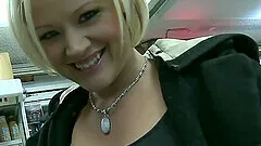 Hot ass blonde chick Jasmine Jolie enjoys getting fucked in public