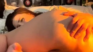 Blonde tight pussy babe solo toy fun in glamour masturbation