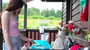 Hardcore interracial dicking with small tits brunette Jany White